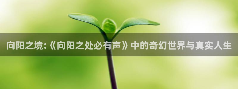 歪歪漫画yy漫画免费：向阳之境:《向阳之处必有声》中的奇幻世界与真实人生