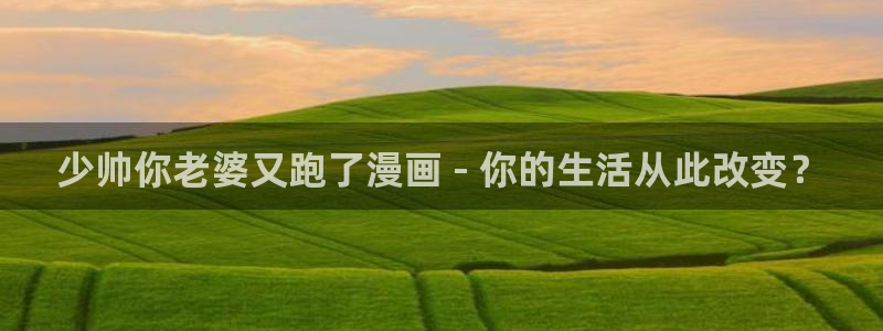在线yy漫画：少帅你老婆又跑了漫画 - 你的生活从此改变？