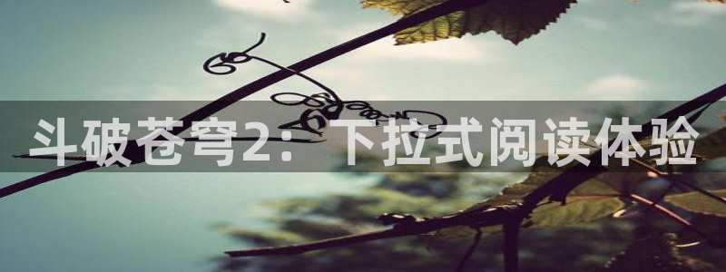 yy漫画网页入口：斗破苍穹2：下拉式阅读体验